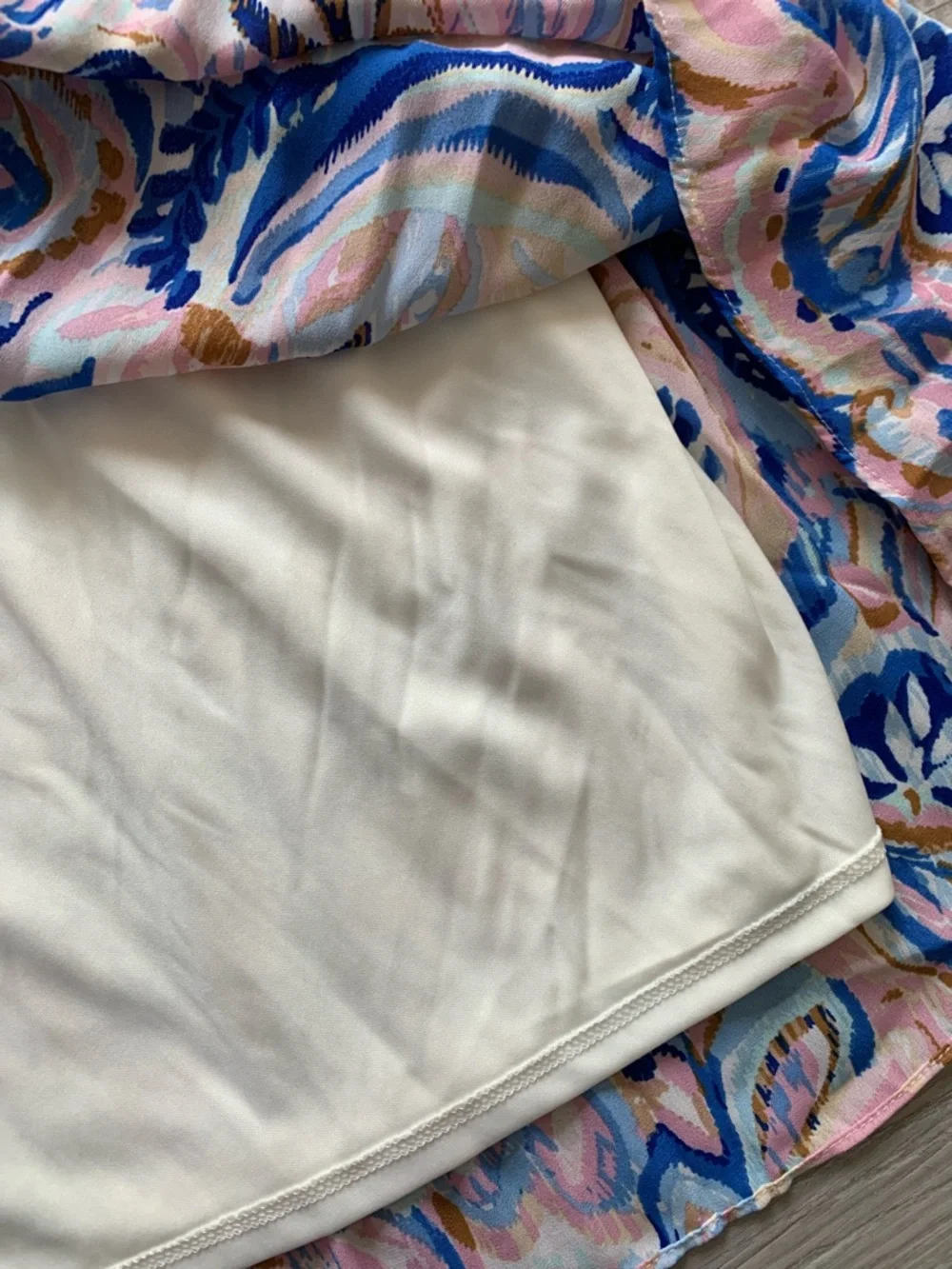 NWT Ninety Clothing Company Blue and Pink Paisley Skirt, Size XL. - Picture 4 of 9